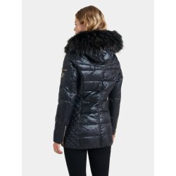 Eve- Lustrous Nylon - Black - Faux Fur